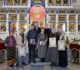 В благодарность за понесённые труды на благо Святой Церкви в Переславской епархии Епископ Феоктист наградил художников